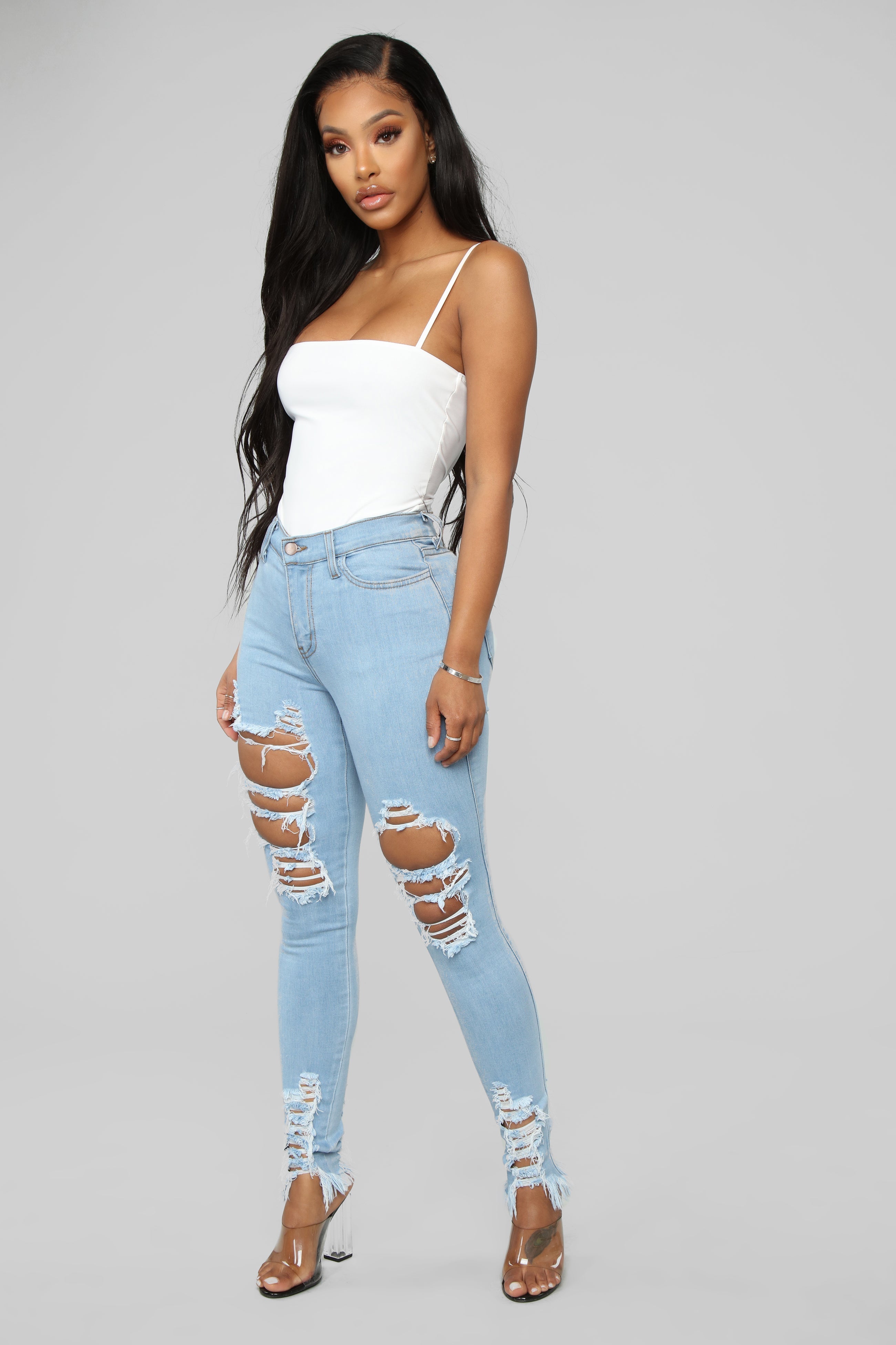 Tell Your Boy Bye Jeans - Light Blue Wash