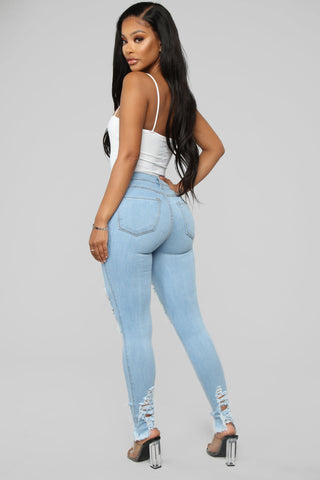 Tell Your Boy Bye Jeans - Light Blue Wash
