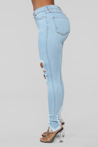 Tell Your Boy Bye Jeans - Light Blue Wash