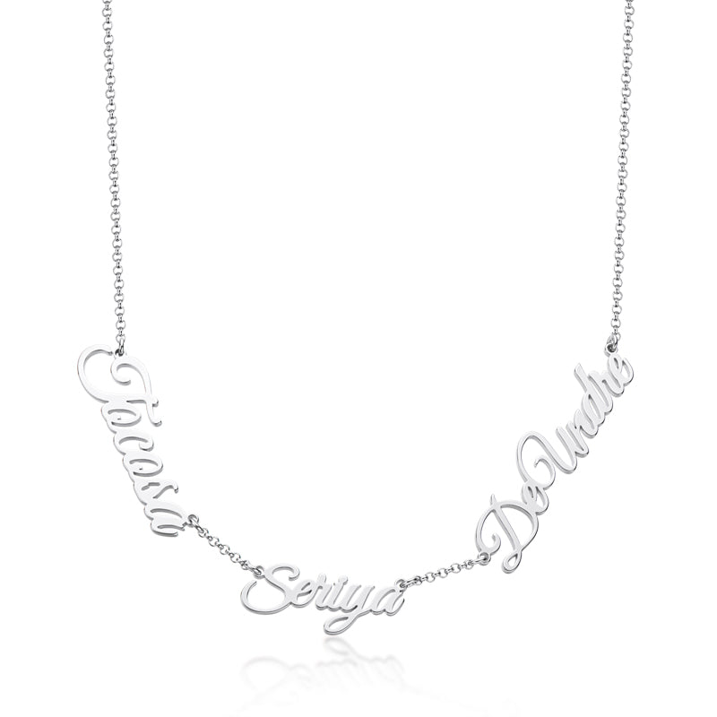 Three Names Concatenated Customized Necklace