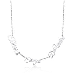 Three Names Concatenated Customized Necklace