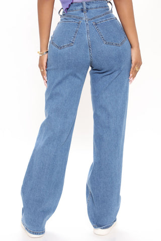 Sweet Love Straight Leg Jeans - Medium Blue Wash