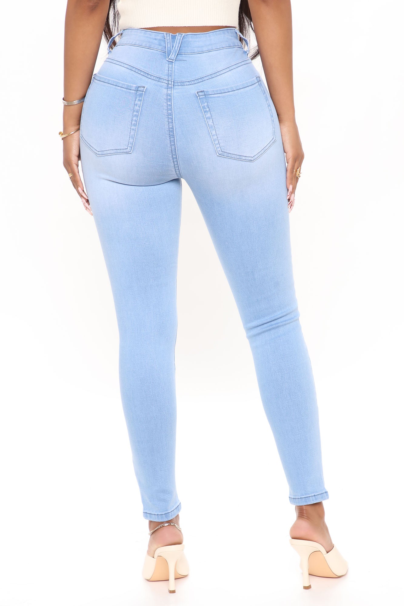 Softest Touch Super Stretch Ankle Jeans - Light Blue Wash