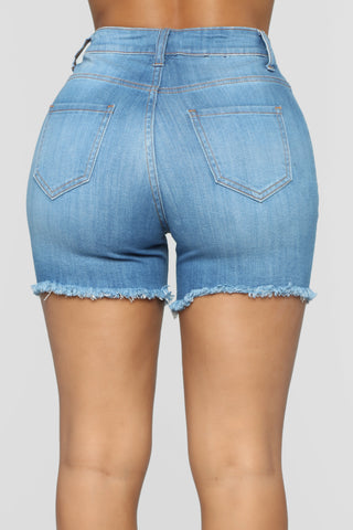 Summer Rain Denim Shorts - Medium Blue Wash
