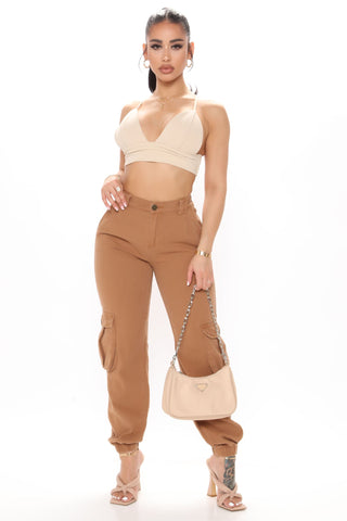 That's Game Cargo Denim Joggers - Cognac