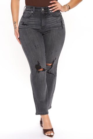 Tobi High Rise Mom Jeans - Black
