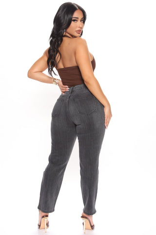 Tobi High Rise Mom Jeans - Black