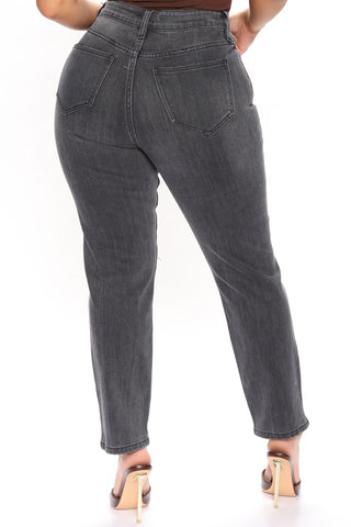 Tobi High Rise Mom Jeans - Black