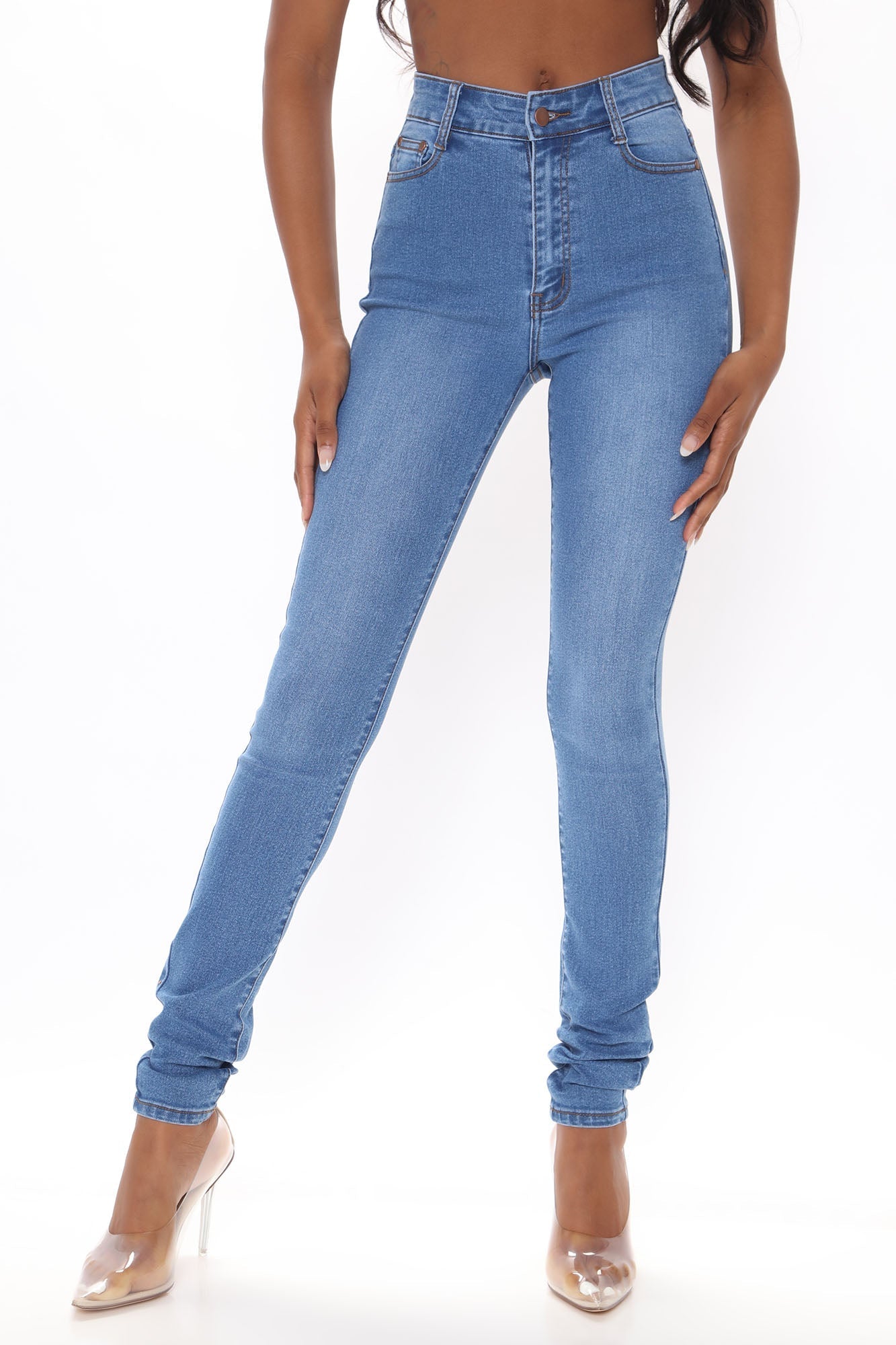Tall Marilyn High Waisted Skinny Jeans - Medium Blue Wash