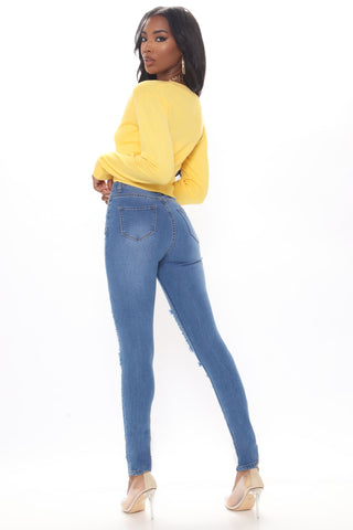 Tall Tempe Distressed Jeans - Medium Blue Wash