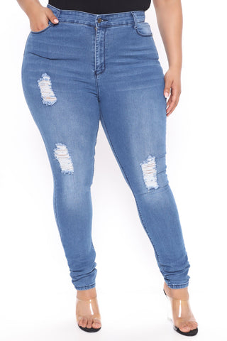 Tall On A Wave Jeans - Medium Blue Wash