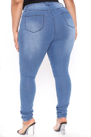 Tall On A Wave Jeans - Medium Blue Wash