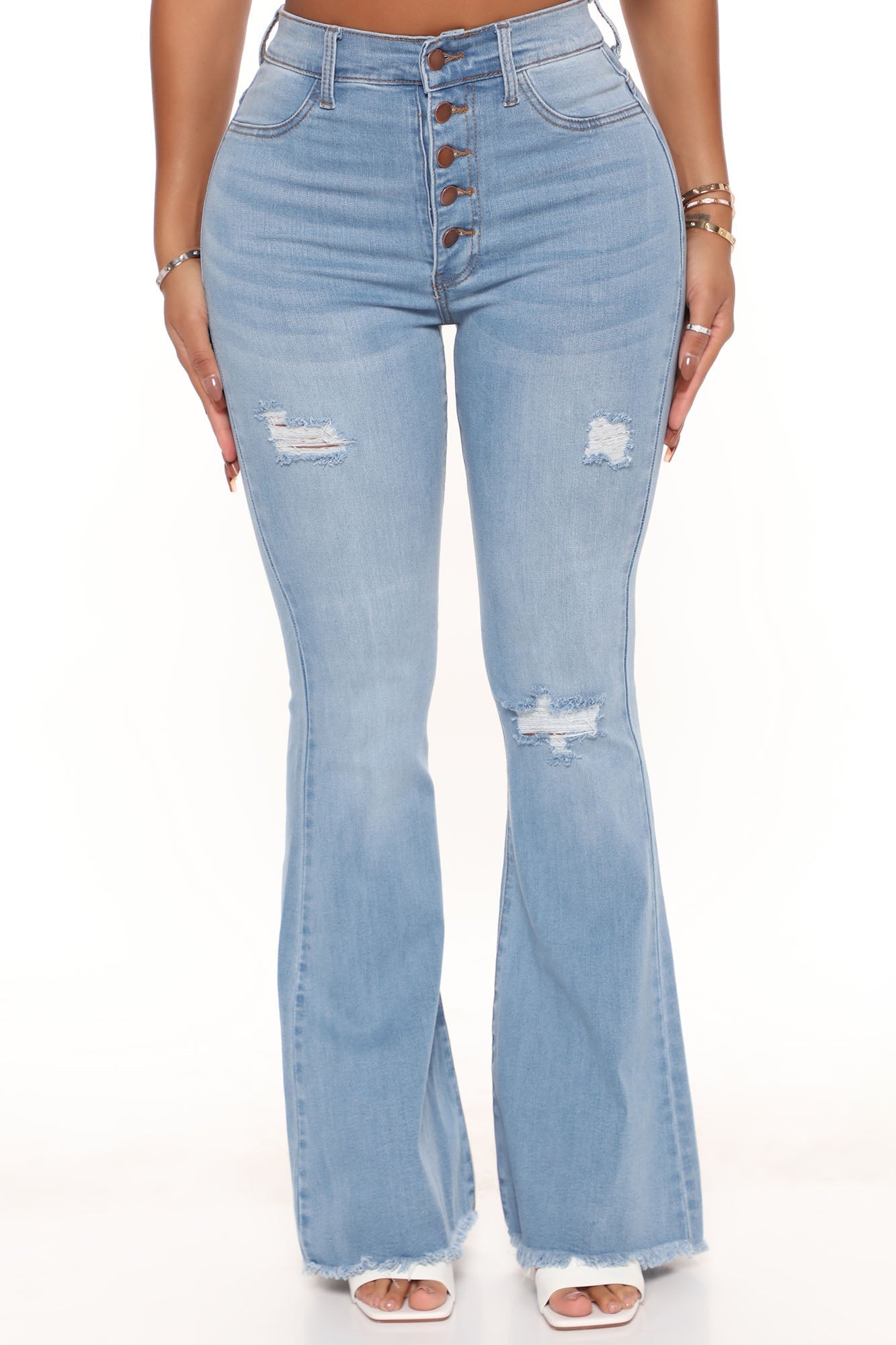 So Vain Flare Jeans - Light Blue Wash