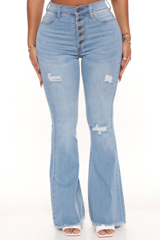 So Vain Flare Jeans - Light Blue Wash