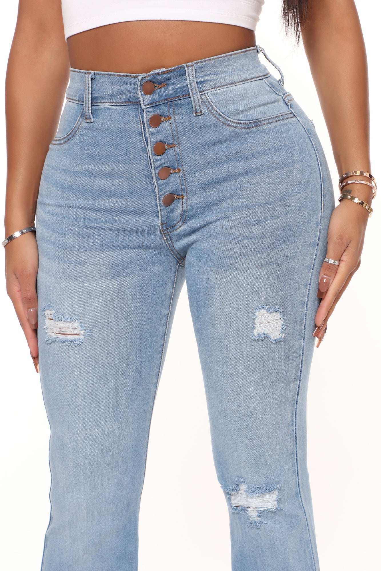 So Vain Flare Jeans - Light Blue Wash