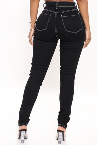 Tawnya Curvy High Rise Skinny Jeans - Black