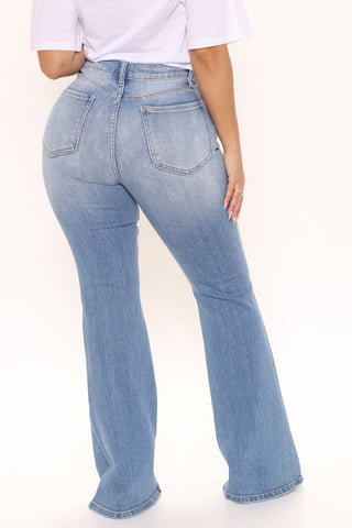 So Very Special High Rise Flare Jeans - Medium Blue Wash