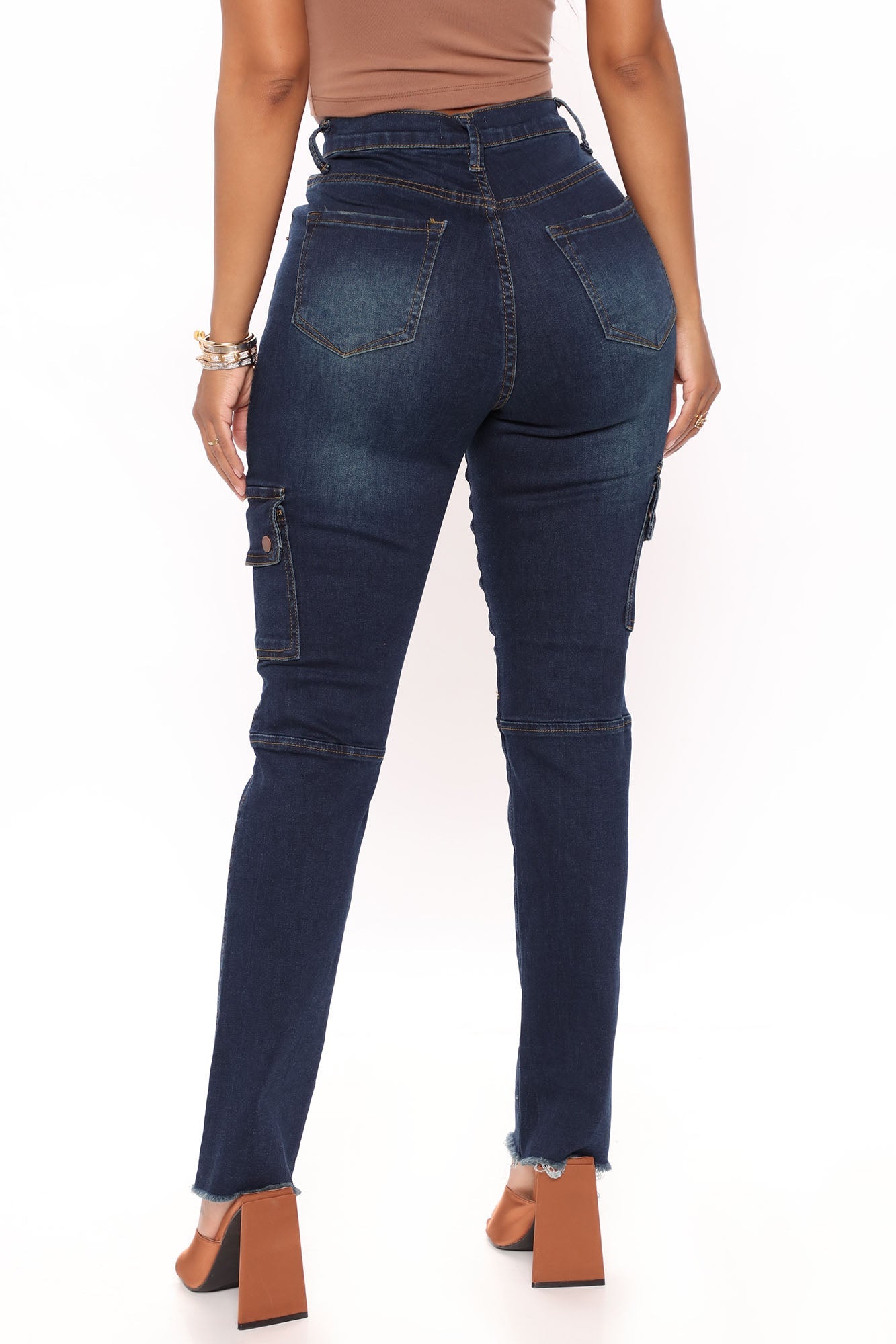 You Oughta Know Cargo Jeans - Dark Wash