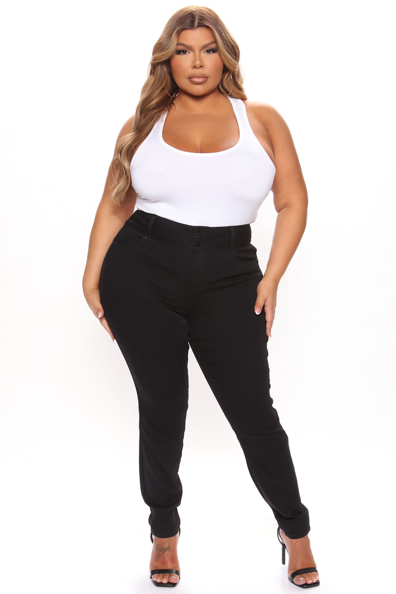 Jean skinny effet liftant - Noir