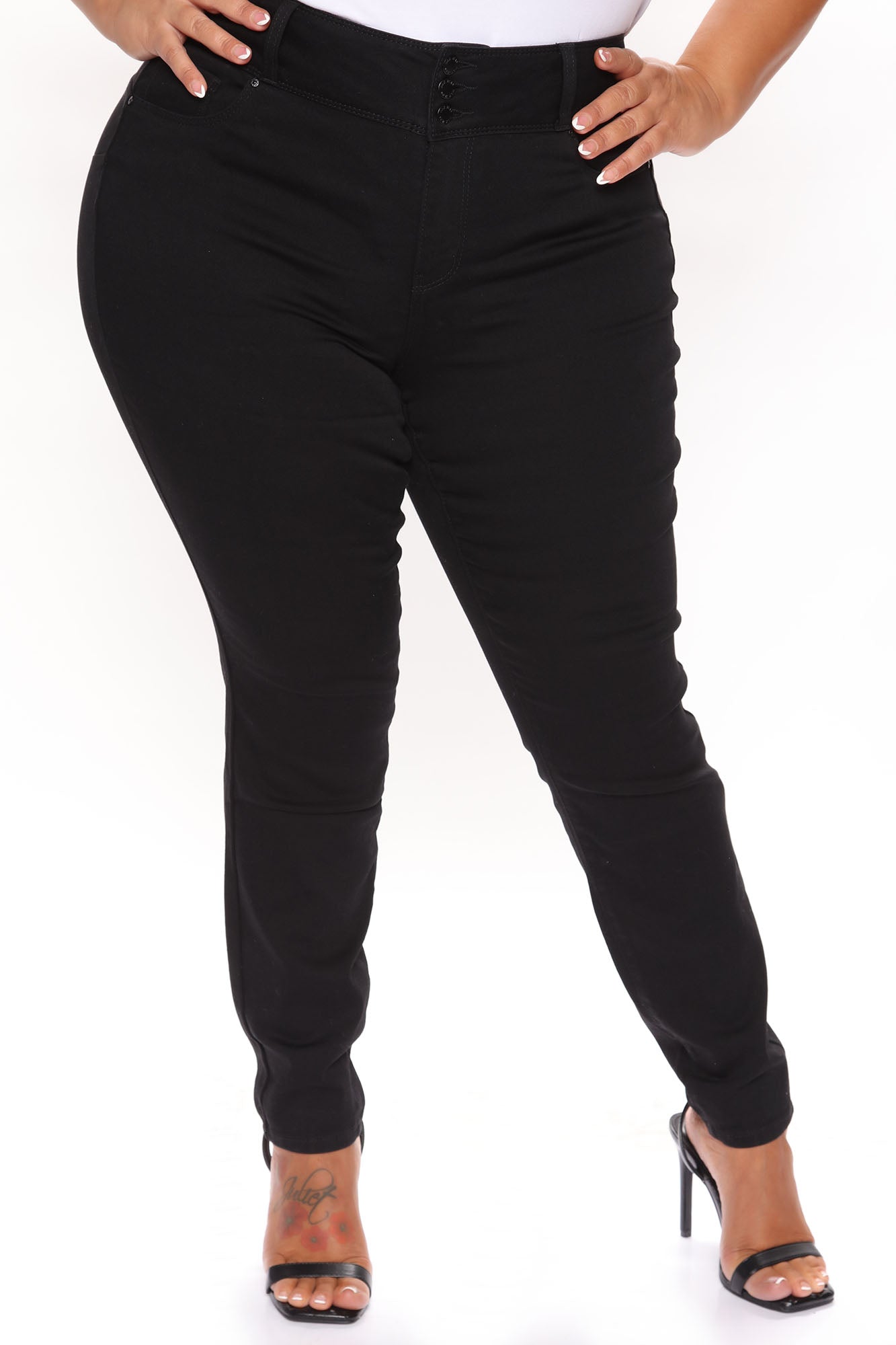 Jean skinny effet liftant - Noir