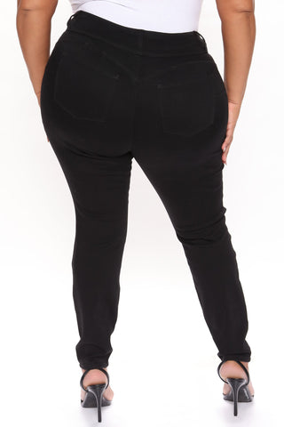Jean skinny effet liftant - Noir