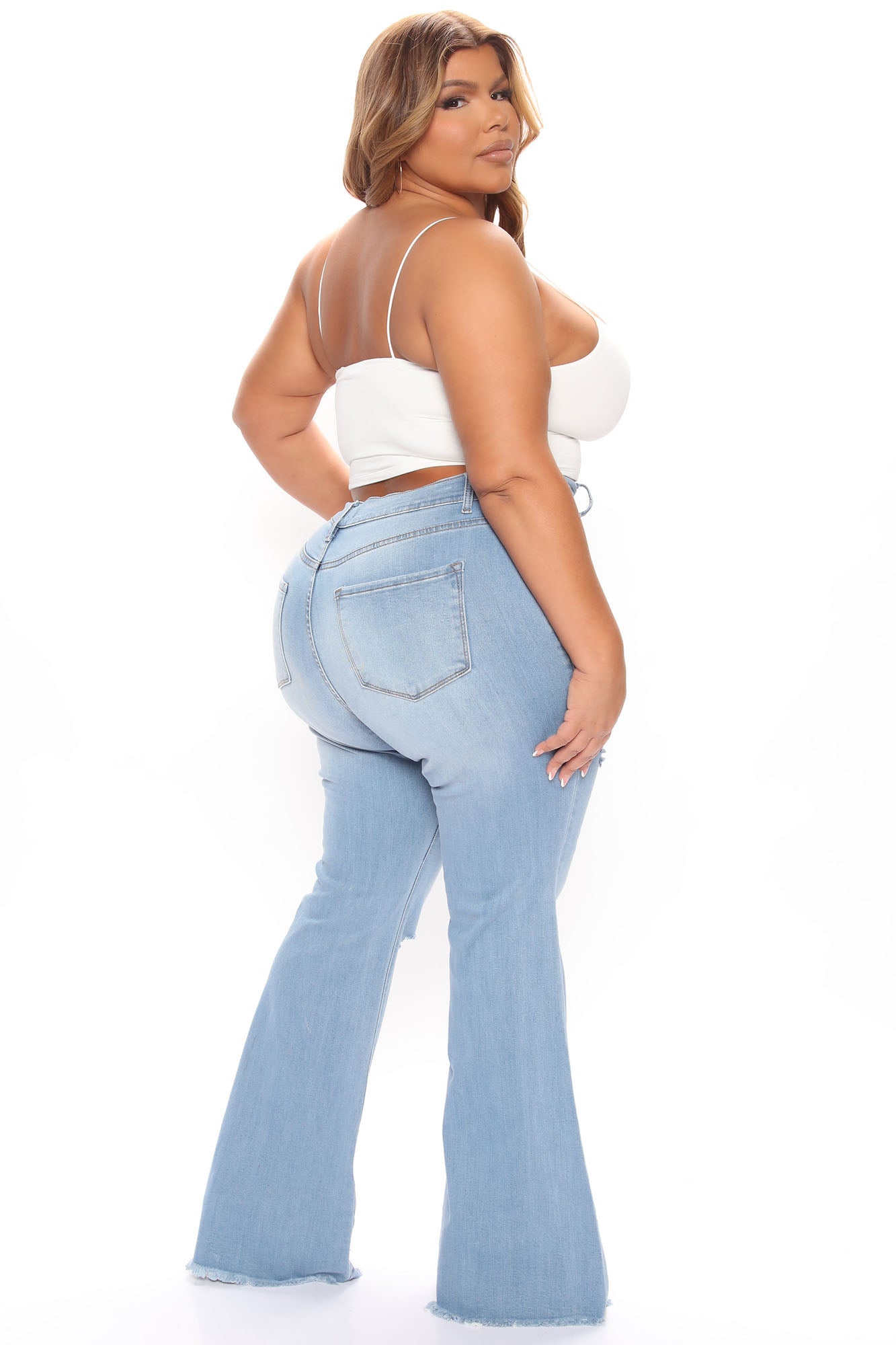 So Vain Flare Jeans - Light Blue Wash
