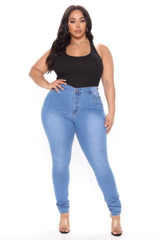 Tall Marilyn High Waisted Skinny Jeans - Medium Blue Wash