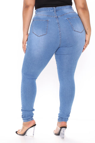 Tall Marilyn High Waisted Skinny Jeans - Medium Blue Wash