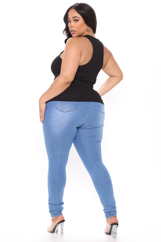 Tall Marilyn High Waisted Skinny Jeans - Medium Blue Wash