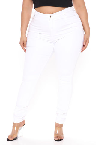 Tall Feelin' Fly Super Stretch Skinny Jeans - White