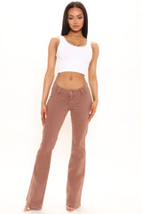 V Nice To See You Flare Jeans - Brown