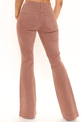 V Nice To See You Flare Jeans - Brown
