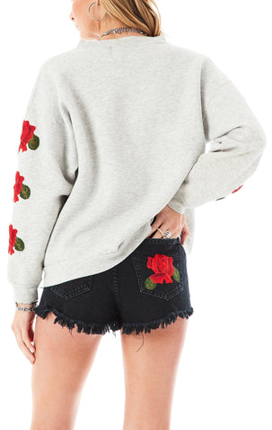 TITANIA ROSE EMBROIDERED DENIM SHORTS