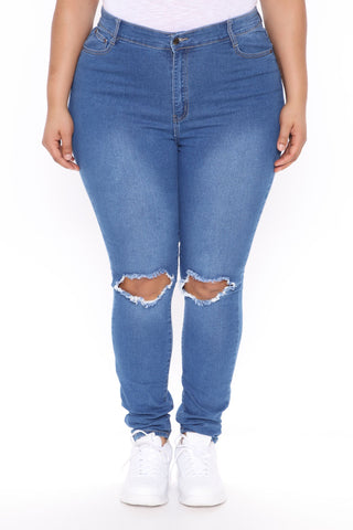 Tall Distracted High Rise Jeans - Medium Blue Wash