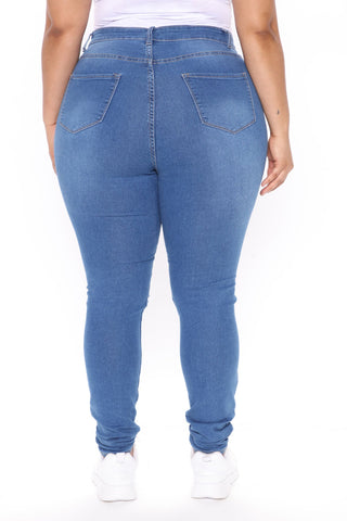 Tall Distracted High Rise Jeans - Medium Blue Wash