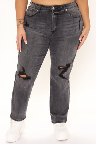 Tobi High Rise Mom Jeans - Black