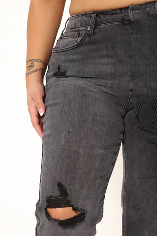 Tobi High Rise Mom Jeans - Black