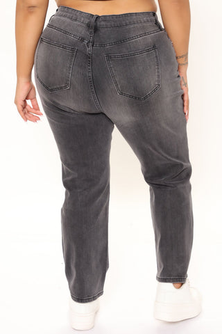 Tobi High Rise Mom Jeans - Black