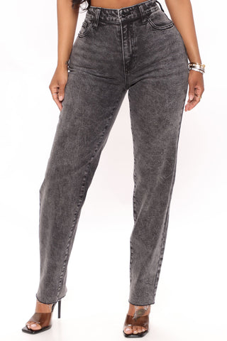Took Him By Surprise Slim Fit Boyfriend Jeans - Black
