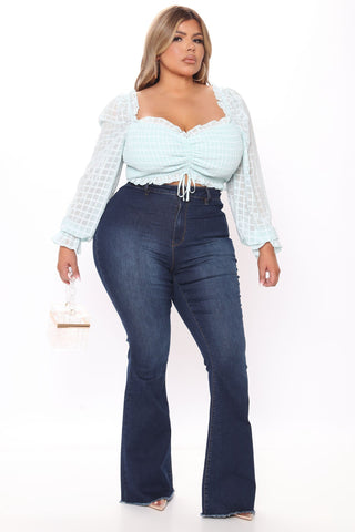 Valentina High Rise Flare Jeans - Dark Denim