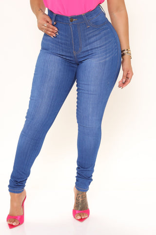 Tall Emma Super Stretch High Rise Skinny Jean - Blue