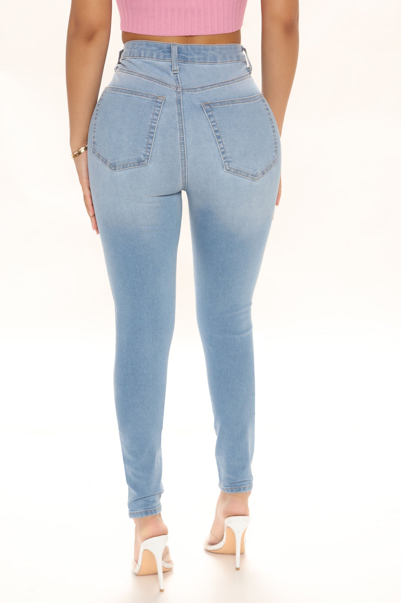 Soho Super Stretch High Rise Jeggings - Light Blue Wash