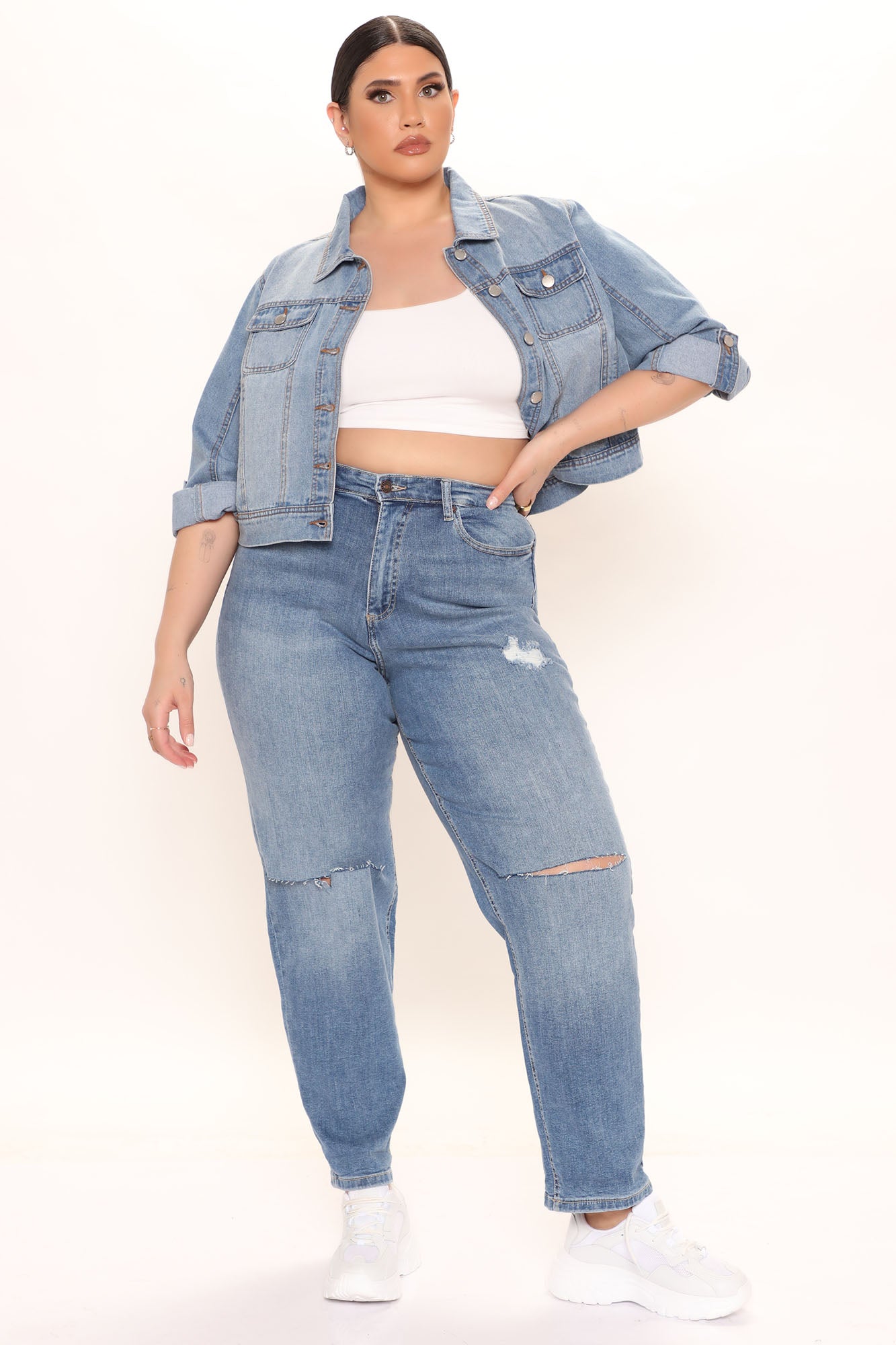 Super Mom High Rise Jeans - Medium Blue Wash