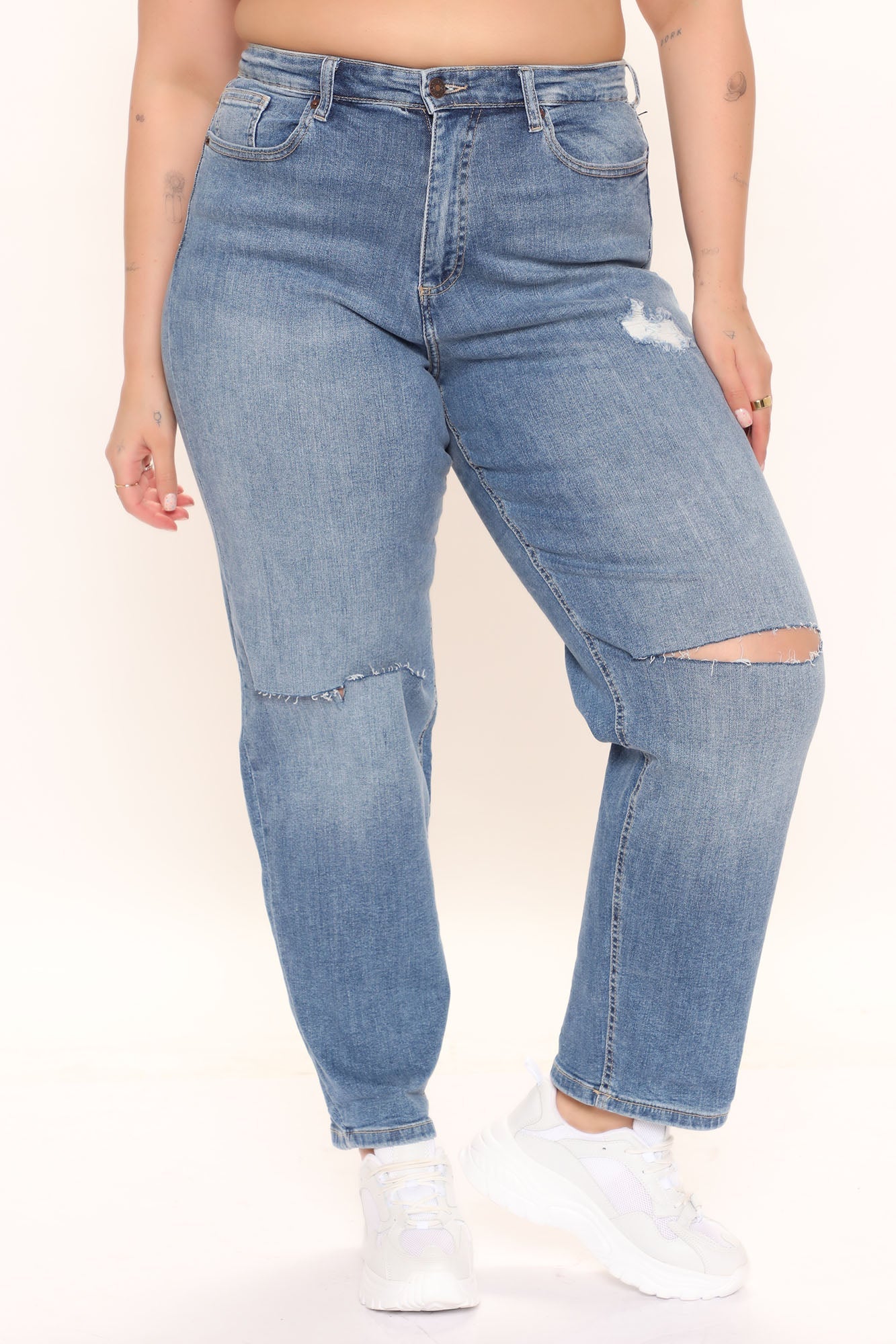 Super Mom High Rise Jeans - Medium Blue Wash