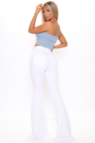 Tall Santorini Super Stretch Flare Jeans - White