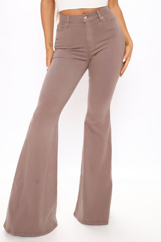 Tall Santorini Super Stretch Flare Jeans - Mocha