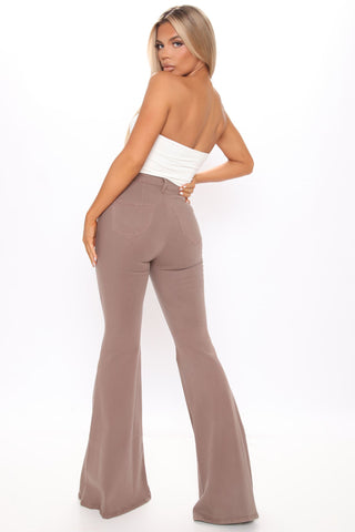 Tall Santorini Super Stretch Flare Jeans - Mocha