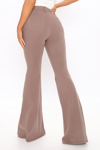 Tall Santorini Super Stretch Flare Jeans - Mocha
