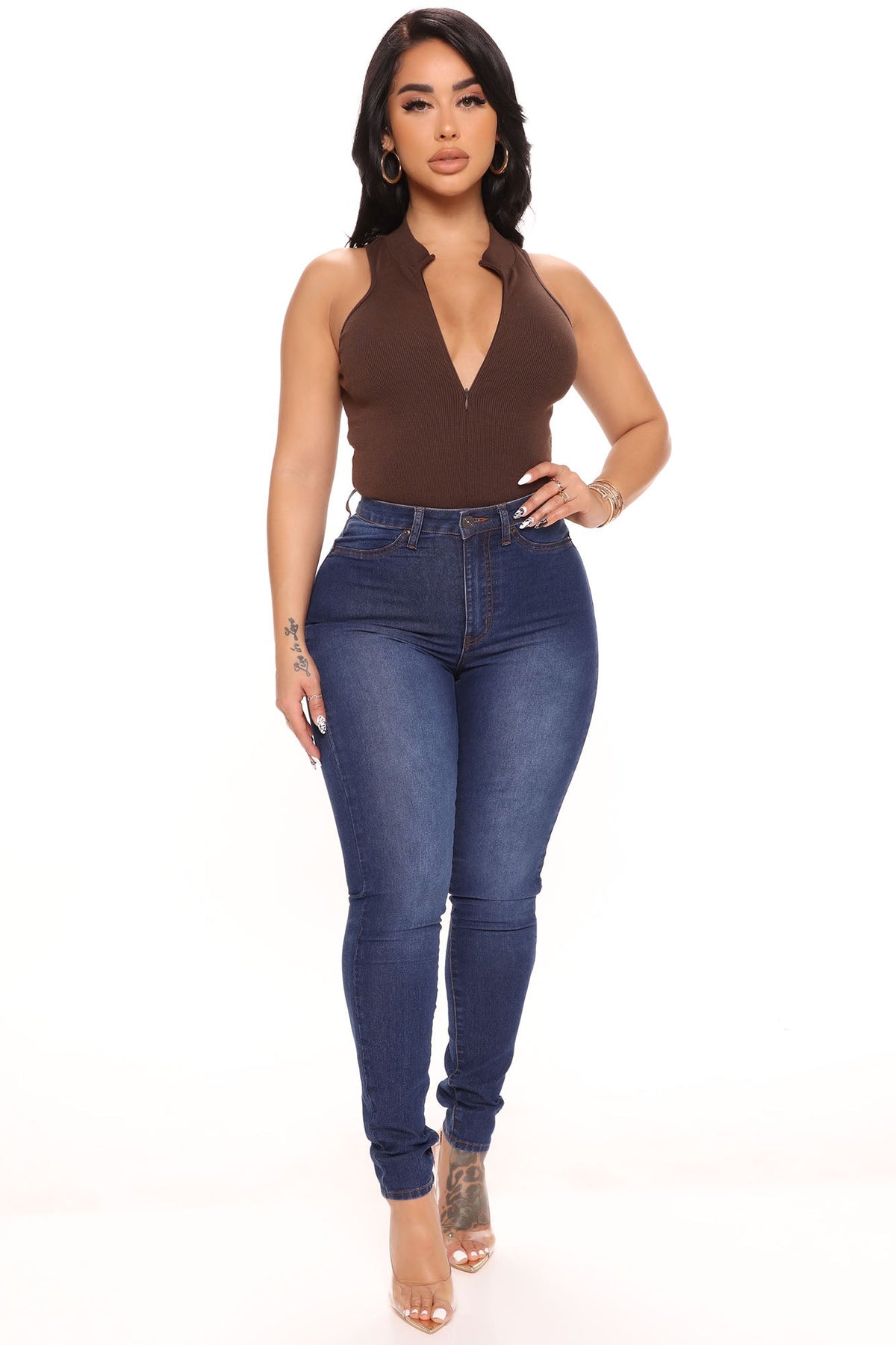 Soho Super Stretch High Rise Jeggings - Dark Wash