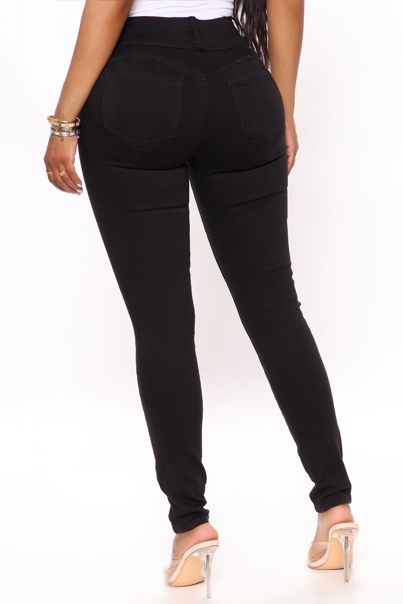 Jean skinny effet liftant - Noir